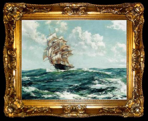 framed  unknow artist Seascape, boats, ships and warships. 73, ta009-2